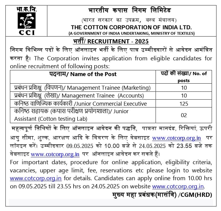 CCI Recruitment 2025