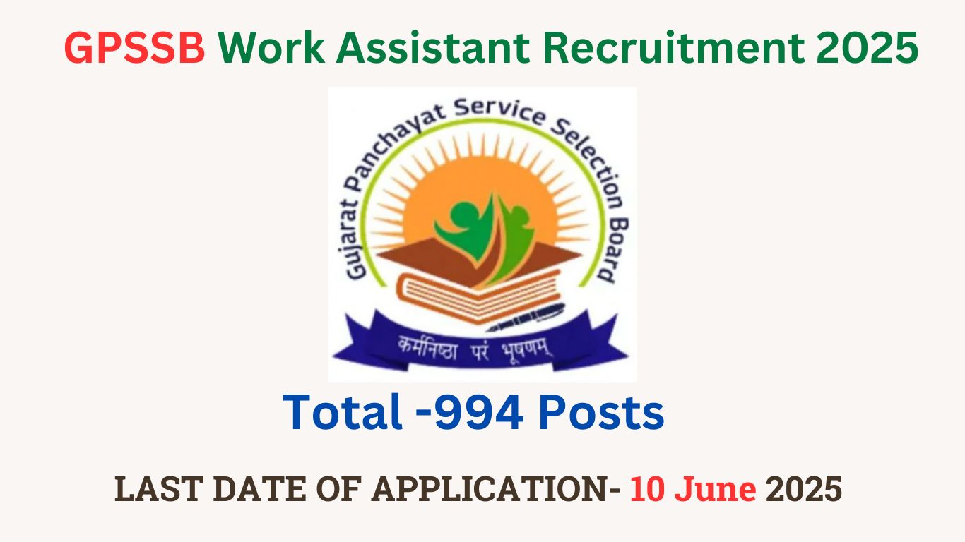 GPSSB Work Assistant Recruitment 2025