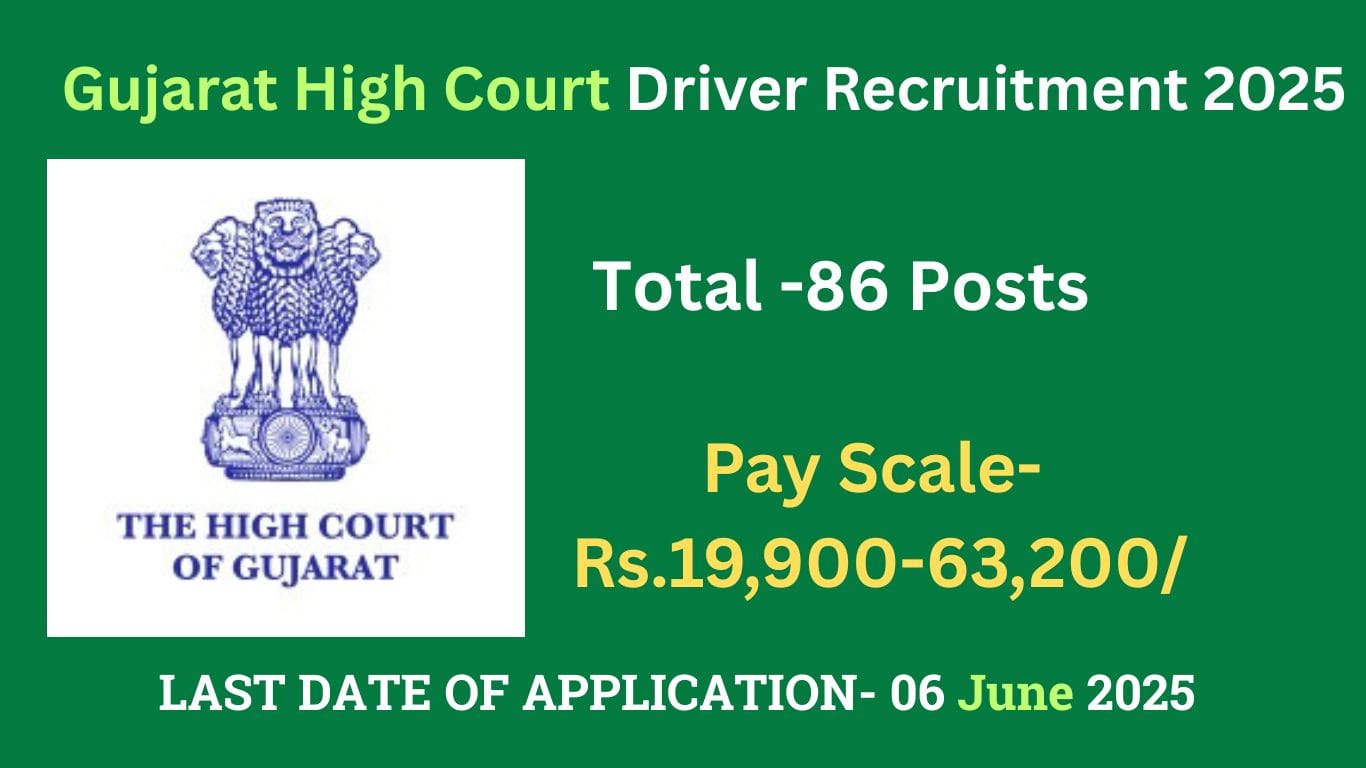 Gujarat High Court Driver Recruitment 2025