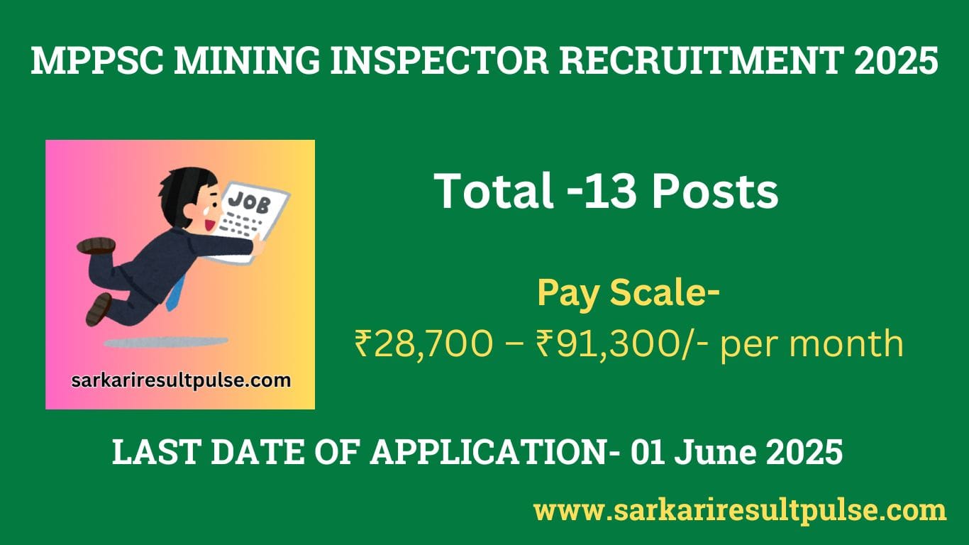 MPPSC Mining Inspector Recruitment 2025