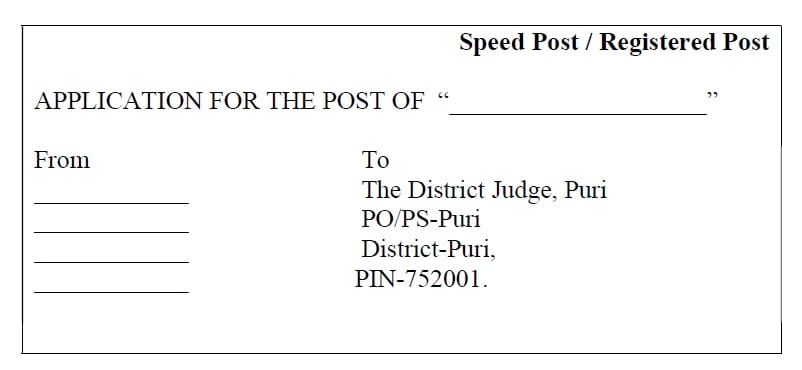 Post Format of Envelop