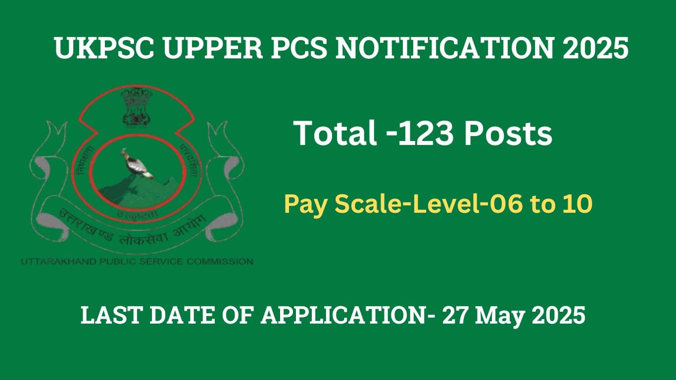 UKPSC Upper PCS Notification 2025