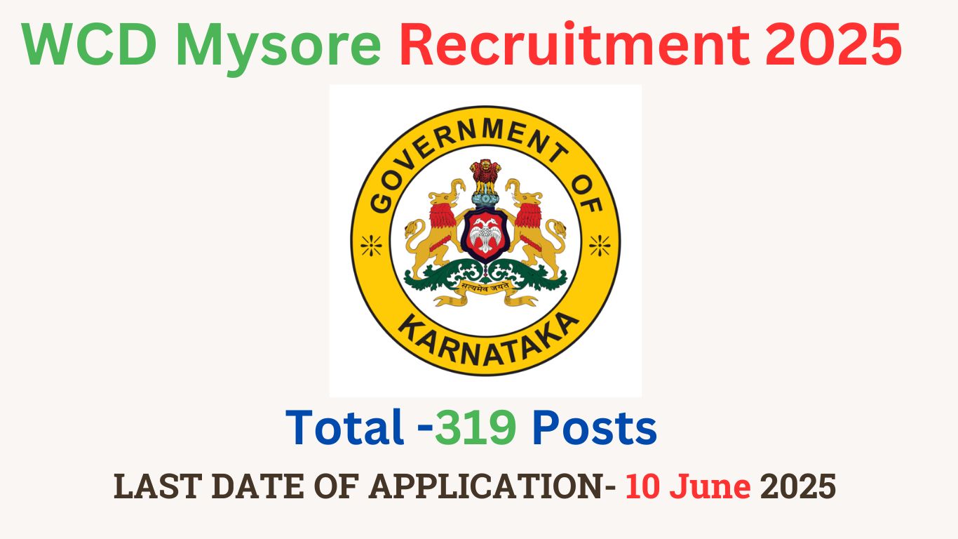 WCD Mysore Recruitment 2025