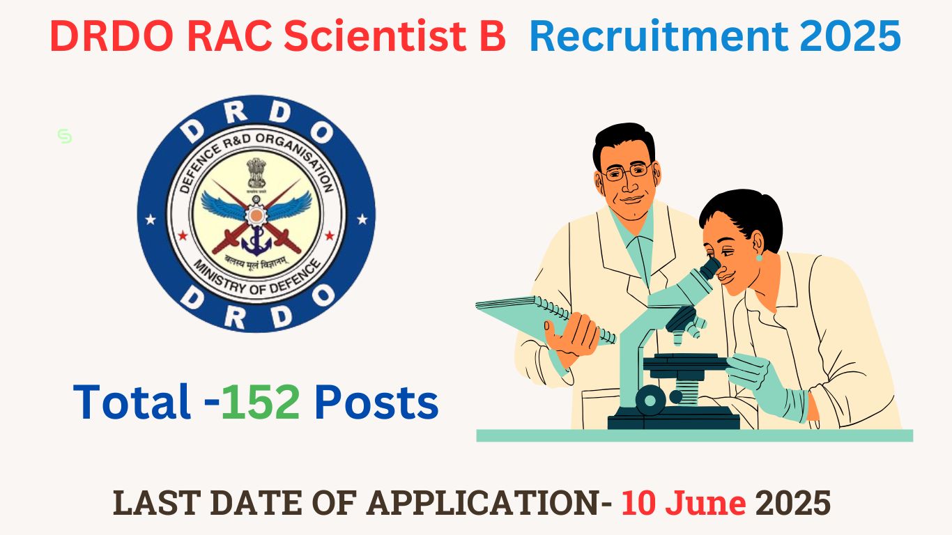 DRDO RAC Scientist B Recruitment 2025